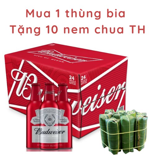 GIÁ TỐT - Bia Budweiser Aluminum chai nhôm 355ml thùng 24 chai