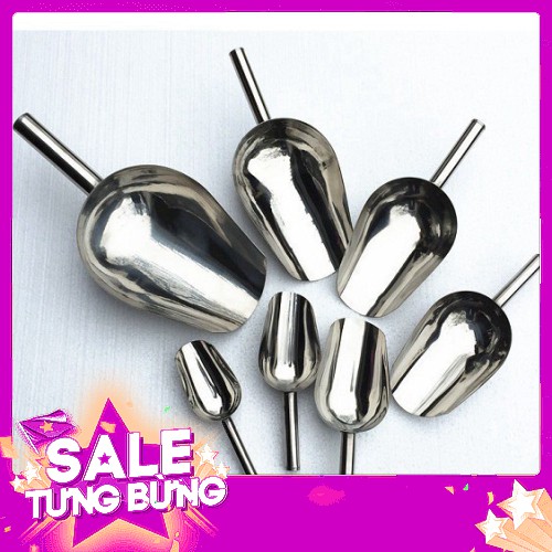 ''HANG  SIÊU BẤT NGỞ Dụng cụ xúc đá-Bộ 2 Xẻng inox xúc đá GIẢM GIÁ MỚI VE