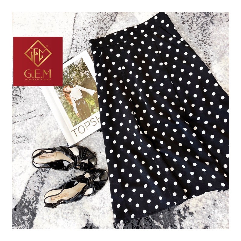 Set váy chấm bi G30 đẹp có bán rời đầm hoặc áo - GEM Fashion