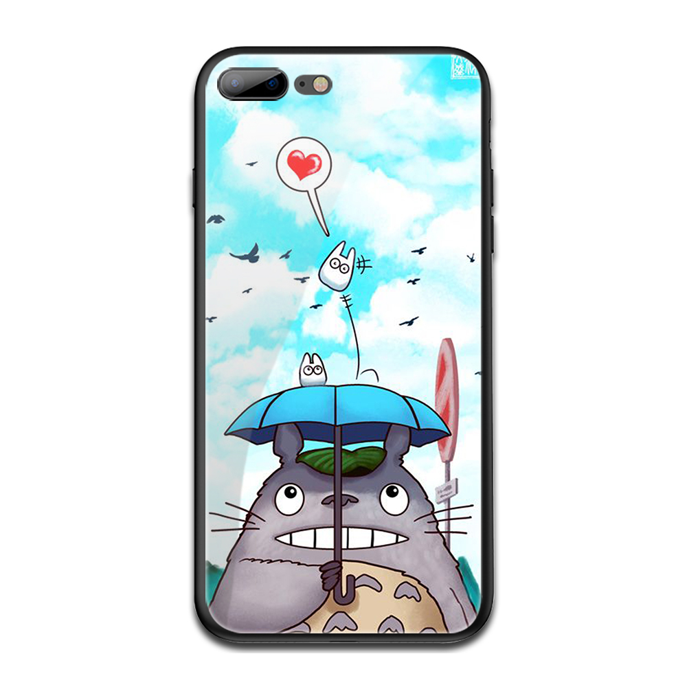 Q107 Totoro iPhone SE 6 6s 7 8 Plus Xs 11 Pro Max X XR Tempered glass Soft Case | BigBuy360 - bigbuy360.vn