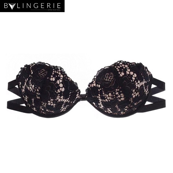 Áo lót quây | Nội y mặc áo hở vai | Màu đen | BY Lingerie | B195