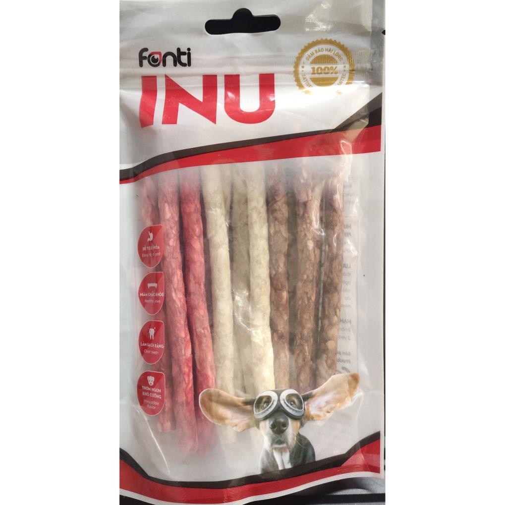 [Chính hãng - Rẻ nhất shopee]Que gặm sạch răng 3 hương vị  Munchy sticks ( 10 cục/túi)