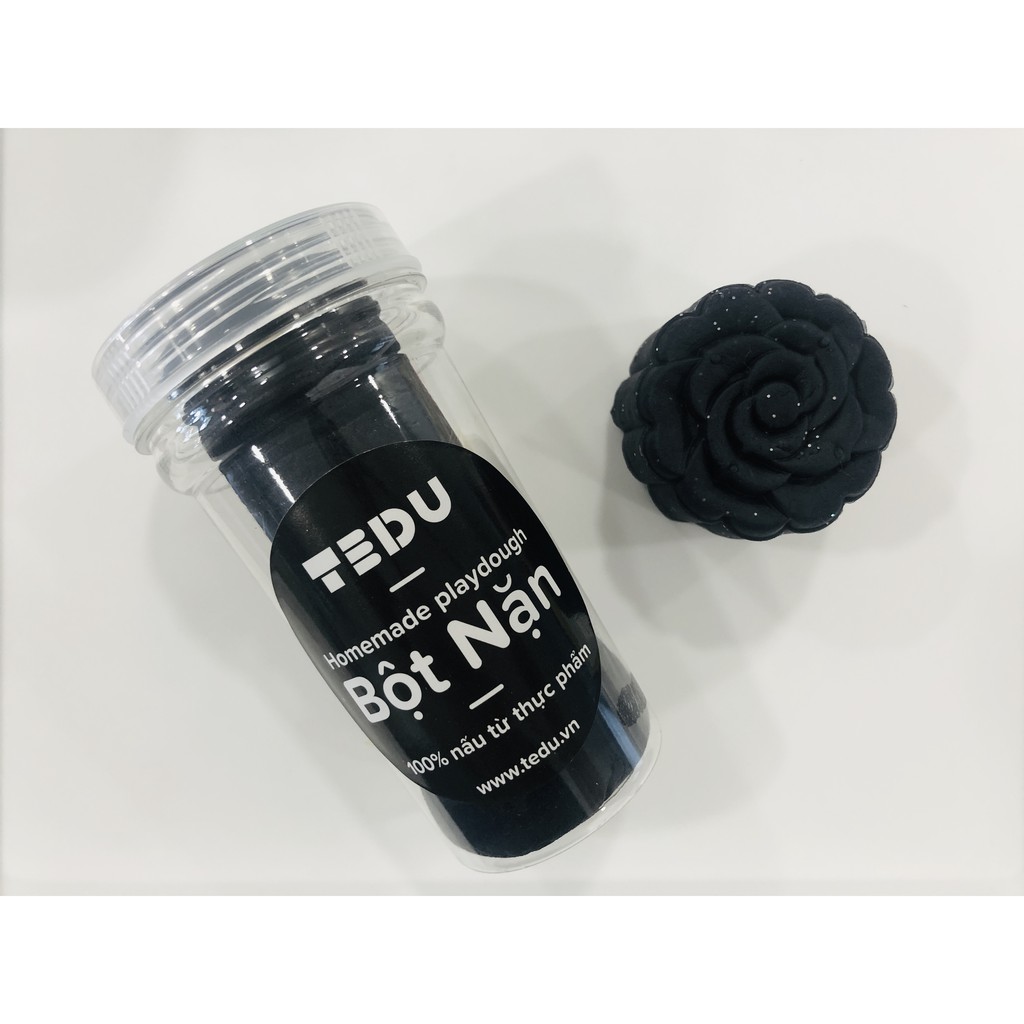 Bột nặn đất nặn an toàn Tedu hủ 140gram - Màu đen