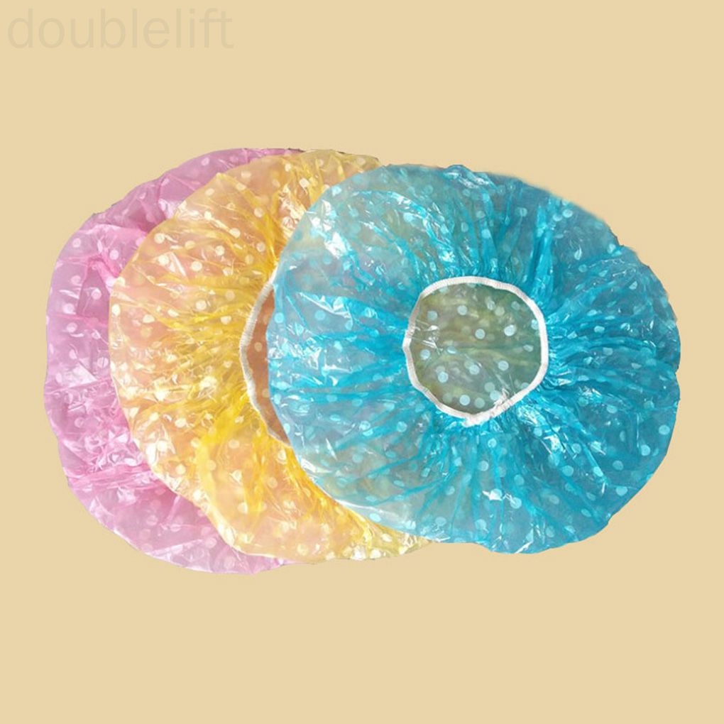 6 Mũ trùm tóc làm từ nhựa trong suốt dùng một lần sử dụng tiện lợi cho nữ