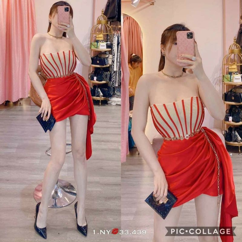 đầm body cúp nhủ bèo tà sexy | BigBuy360 - bigbuy360.vn
