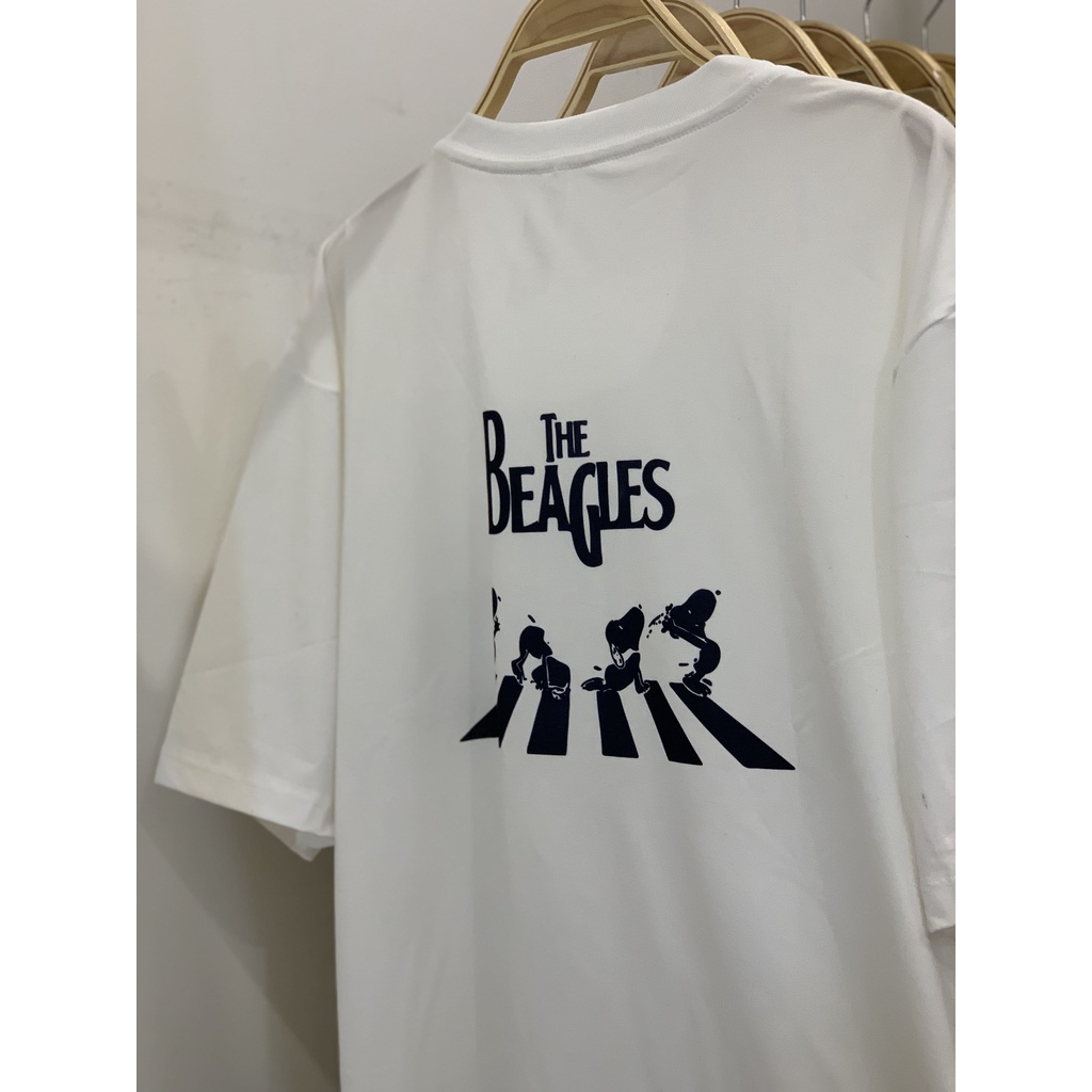 Áo thun Unisex form rộng in hình chú Chó The Beagles, áo phông Unisex tay lỡ nam nữ vải Cotton Freesize - JT37