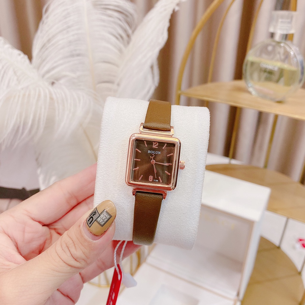 Đồng Hồ Đeo Tay Nữ Bolun, Đồng Hồ Nữ Thời Trang Dây Da Mặt Tròn Mặt Vuông Nhiều Màu Sắc | BigBuy360 - bigbuy360.vn