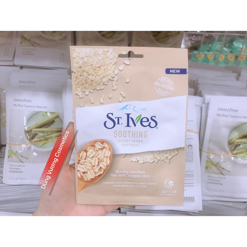 Mặt Nạ St.ives Sheet Soothing Oatmeal Sheet Mask.