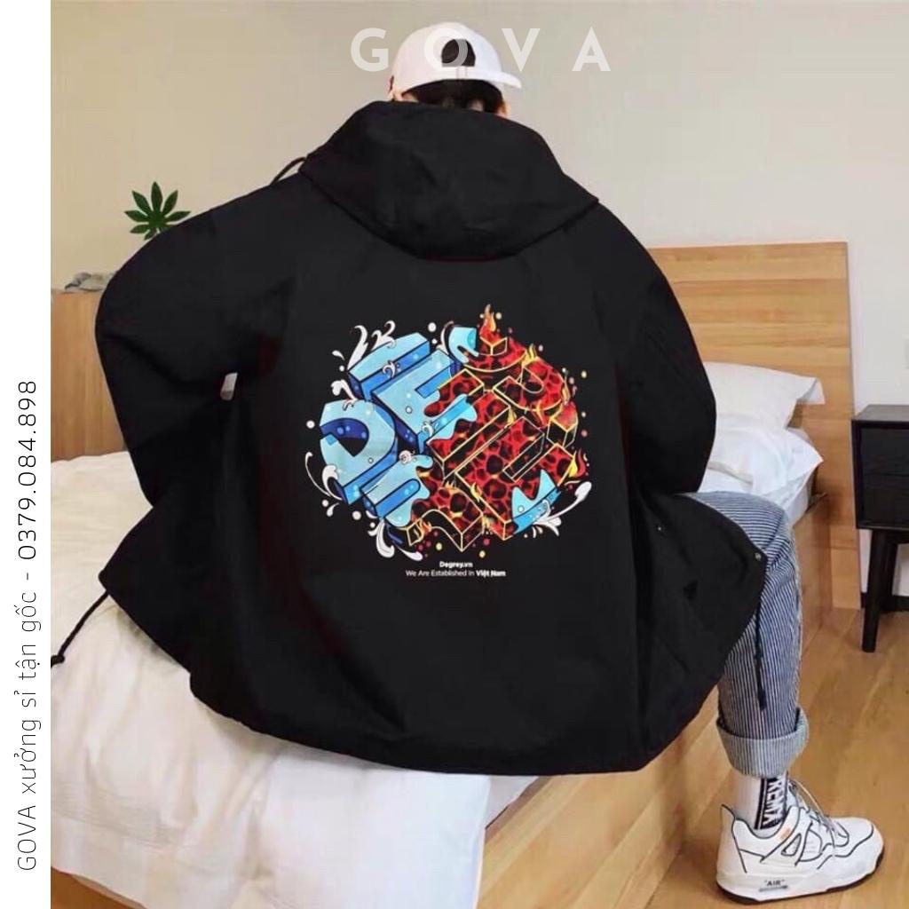 Áo khoác dù DEGREY nam nữ form rộng Unisex 2 lớp Chống Nắng Siêu Hot ulzzang Jacket Bomber GOVA