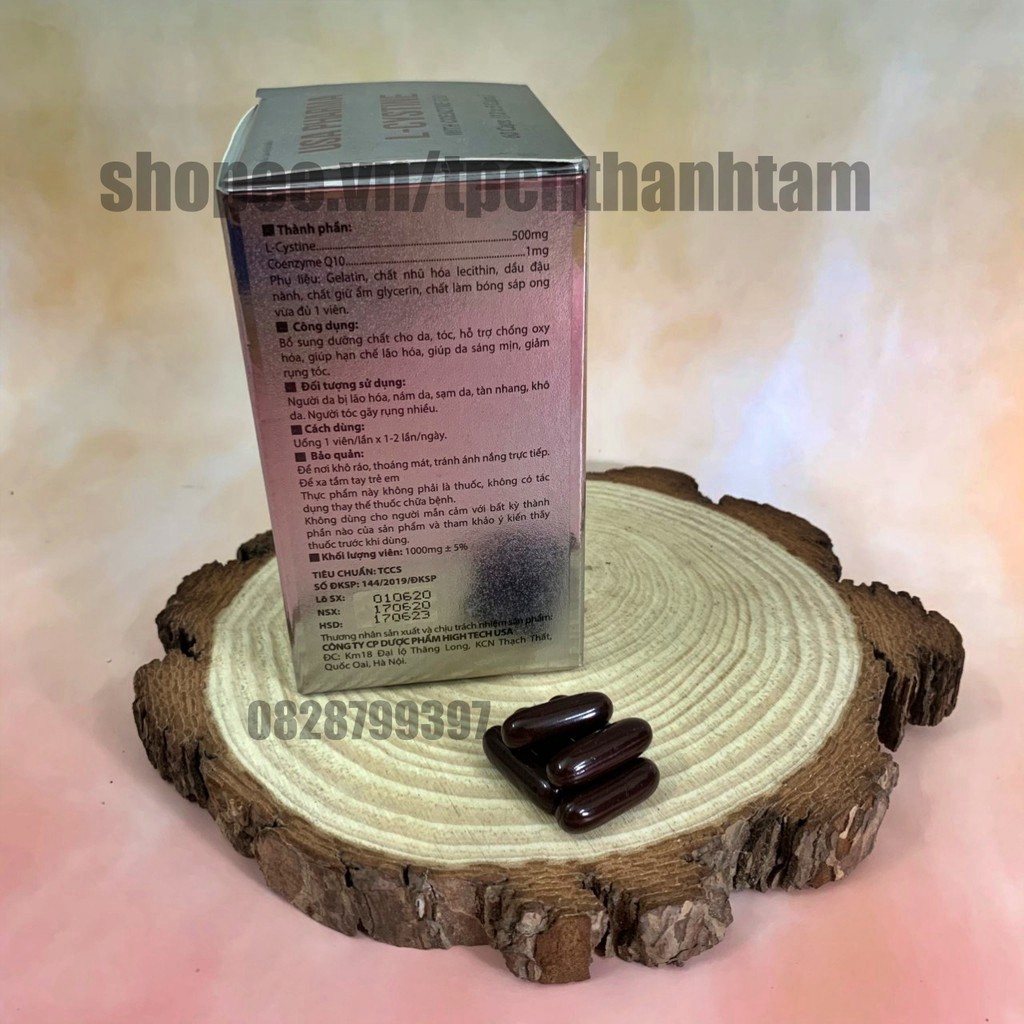 L-CYSTIN  rụng tóc, bổ sung dưỡng chất giúp da giảm nám, tàn nhang - Hộp 60 viên