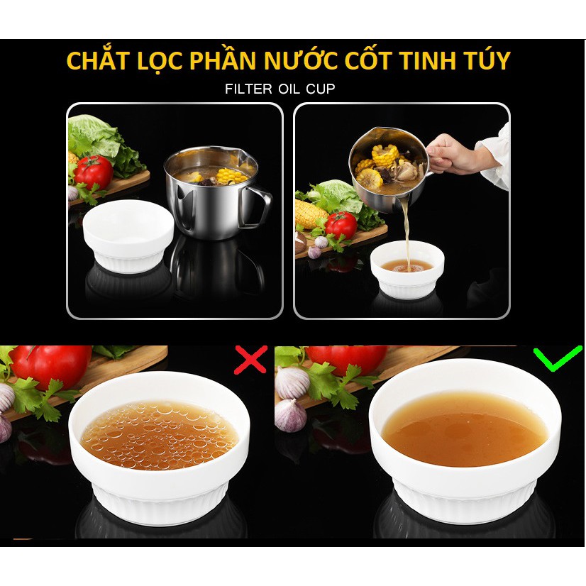 Nồi Inox Mini Tay Cầm DT 1400ml-1800ml Nấu Mì, Súp, Tách Dầu Mỡ, Có Nắp Đậy Kính Cường Lực Chuyên Dùng Cho Bếp Từ