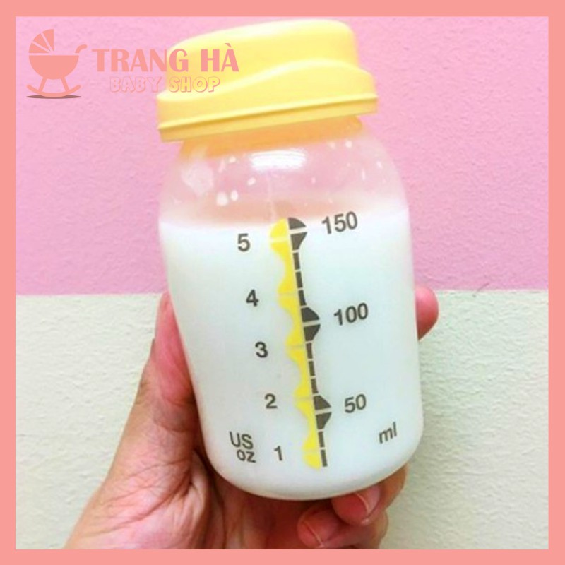 🍒𝑳𝒐𝒈𝒐 𝑴𝒂̀𝒖🍒 Bình trữ sữa Medela 150ml chính hãng - logo màu🍒