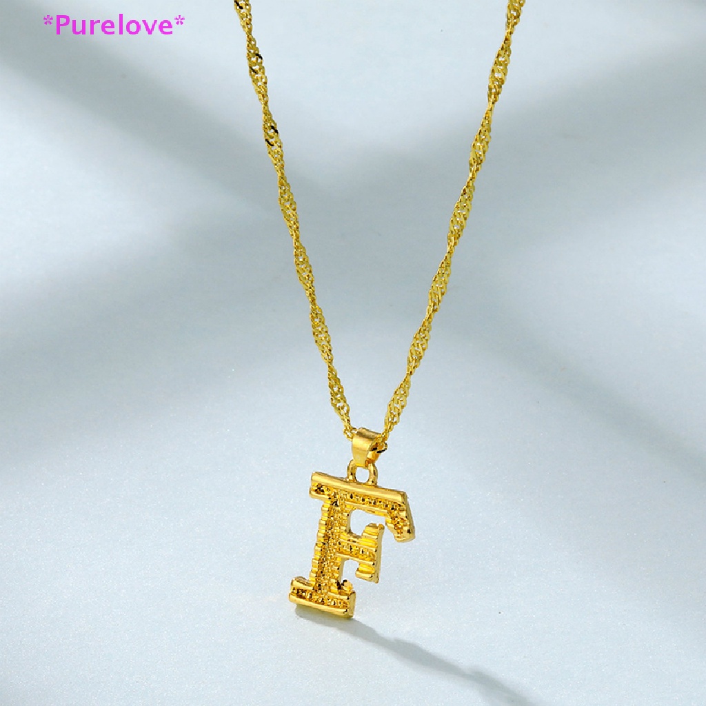 1 Vòng cổ Bằng Thép Không Gỉ Mặt Chữ Cái Từ A-Z Dành Cho Nam Và Nữ Mới