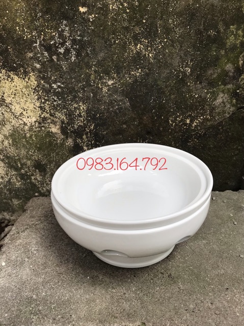Bộ Bát hâm nóng đồ ăn sz 21cm hàng Bát Tràng