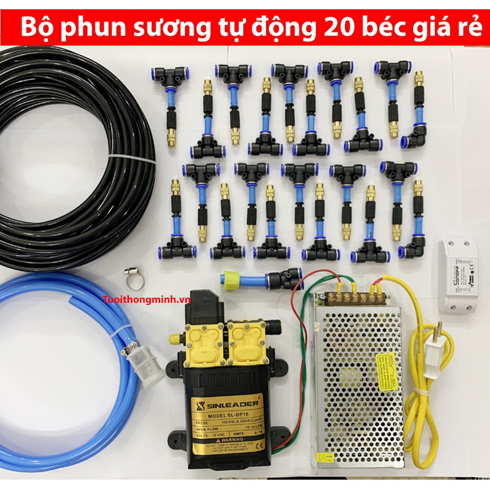 Bộ phun sương 20 béc tự động giá rẻ