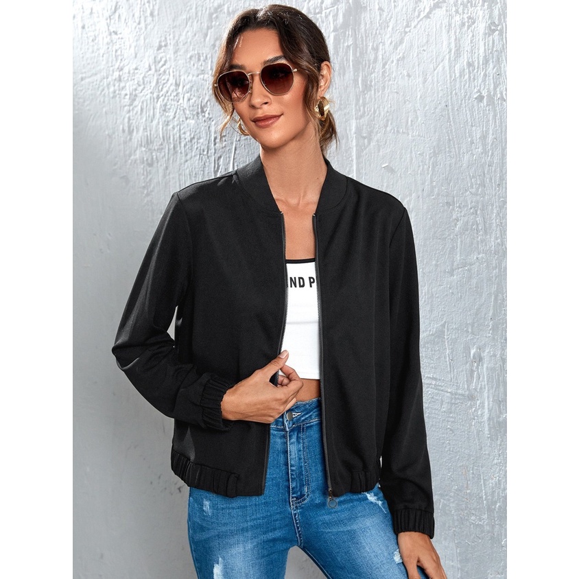 Khoác Bomber T()pshop dành cho Nữ. Vải Gió 2 lớp mềm. Form ôm người gọn gàng. Hàng chính hãng, xịn 100%.