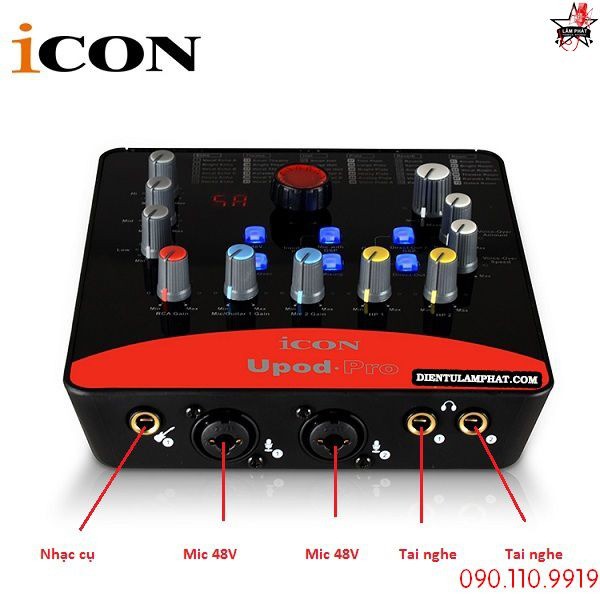 SALE_FULL BỘ SOUND CARD UPOD PRO + MICRO THU ÂM AUDIO TECHNICAL - AT2020