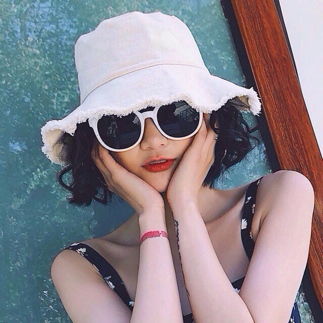 Mũ vải nam nữ nón tua rua vành tròn Nhiều Màu Phong Cách Ulzzang Unisex cá tính
