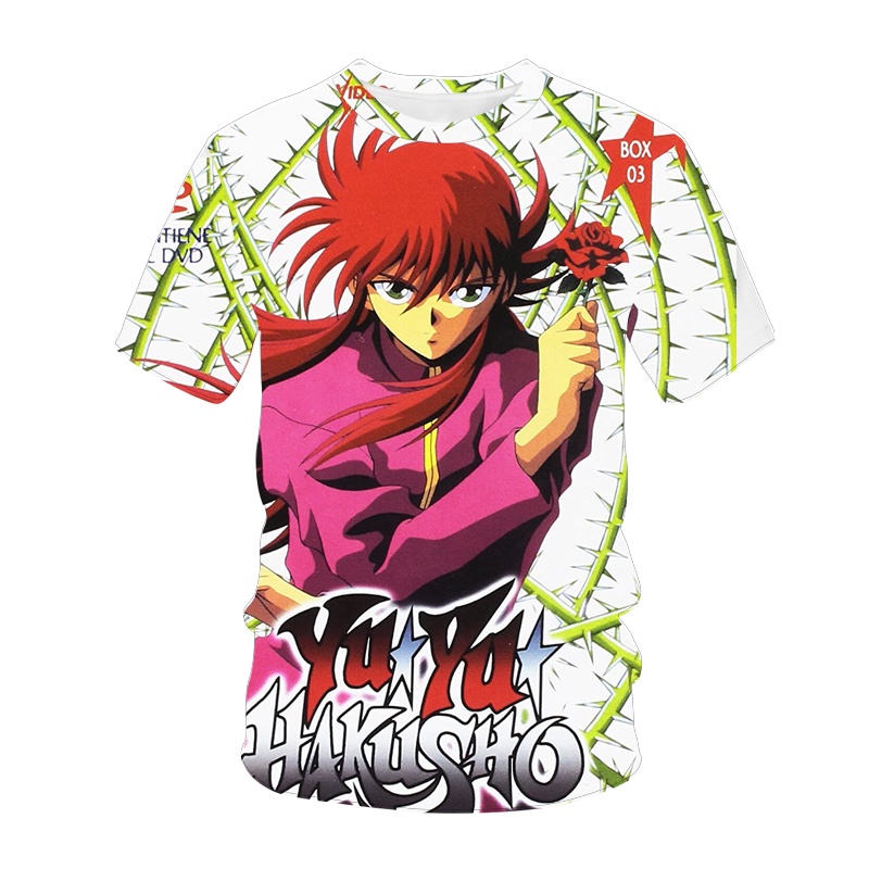 Áo nam Tay Ngắn In Hình Nhân Vật Yu Hakusho Cá Tính