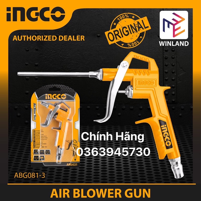 INGCO Súng thổi khí 80mm ABG081-3 < HÀNG CHÍNH HÃNG >