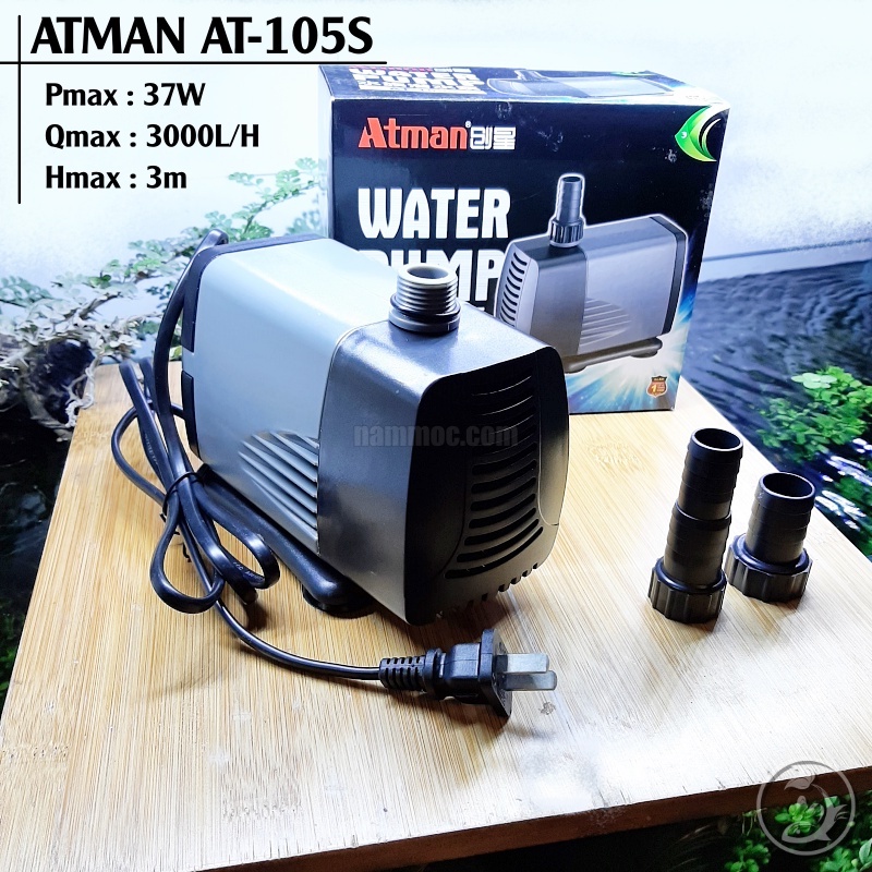 Bơm Atman AT 105S [37W~3000L/H] - Máy Bơm Mạnh Mẽ, Tiết Kiệm Điện Dành Cho Bể Cá Koi