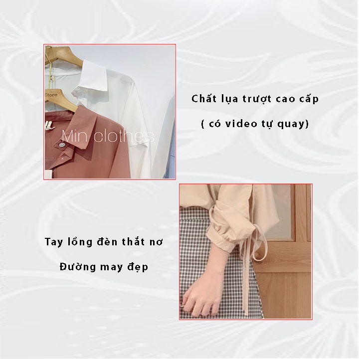 Áo Sơ Mi Nữ Công Sở Họa Tiết Tay Dài Thắt Nơ Sang Chảnh Kiểu Form Rộng Bigsize Màu Trắng Đen Xanh Nâu Be Thời Trang | BigBuy360 - bigbuy360.vn