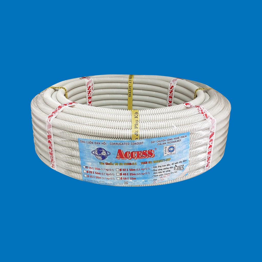 Ống Ruột Gà Luồn Dây Điện Các Loại Bằng Nhựa Chống Cháy  D16,D20,D25,D32