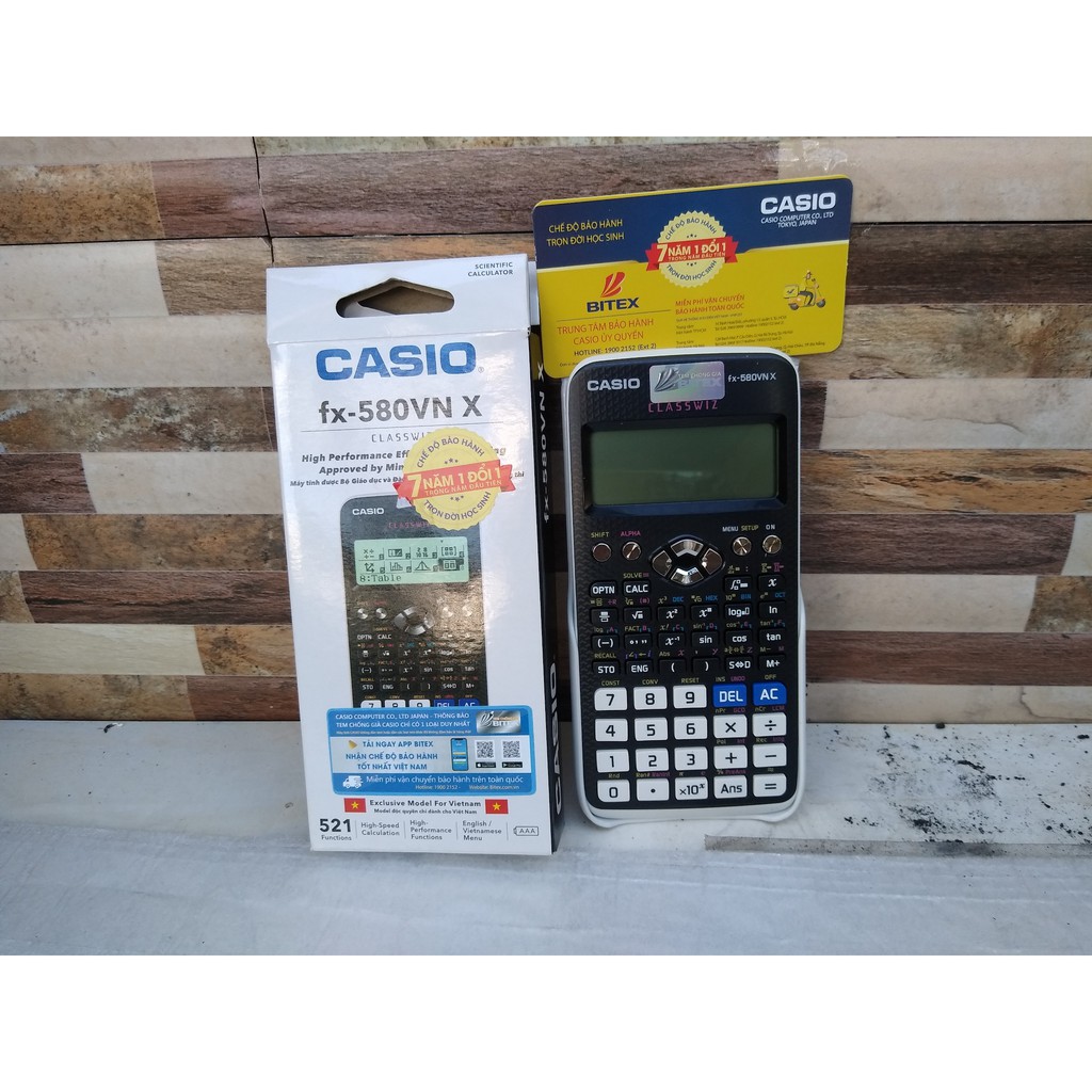 Máy tính học sinh Casio FX 580VN X  VÀ 570VN PLUS (Có mã QR kích hoạt bảo hành điện tử 7 năm)[VPP GIÁ SỈ]