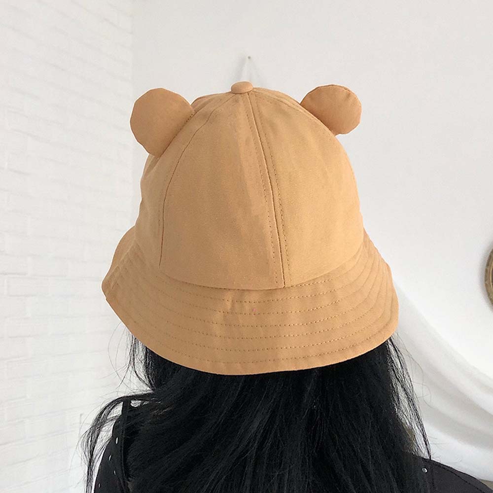 Mũ vành tròn chống nắng/ bụi bẩn thêu hình ếch dễ thương xinh xắn dành cho nữ