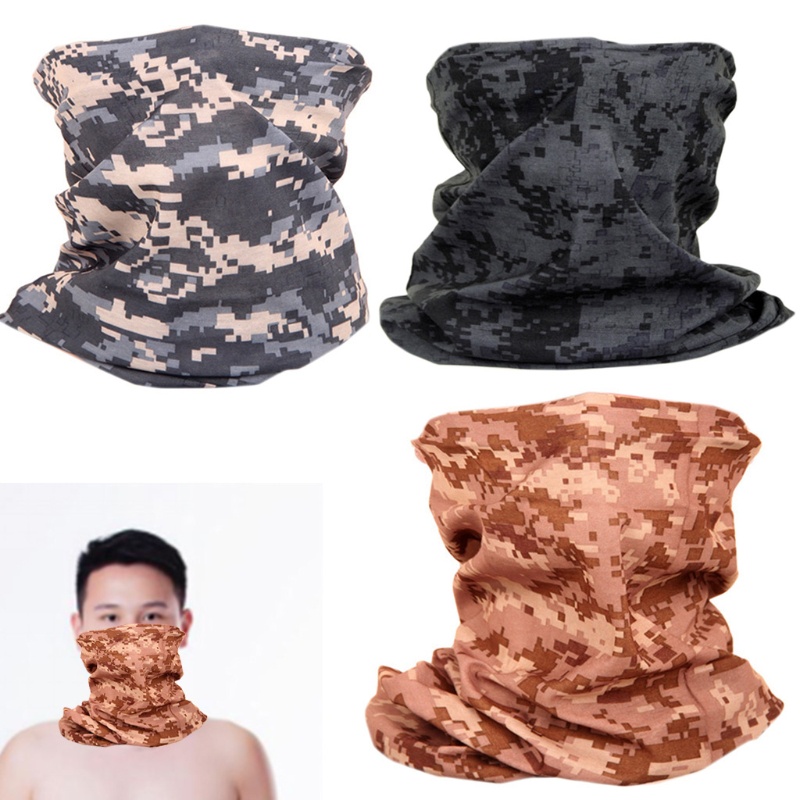 Khăn Choàng Che Mặt Không Đường May Họa Tiết Rằn Ri Unisex