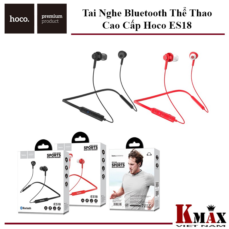 Tai Nghe Bluetooth Cao Cấp Hoco ES18 ✓ Thích Hợp Cho Tập Gym- Thể Thao ✓ Rẻ Mà Chất