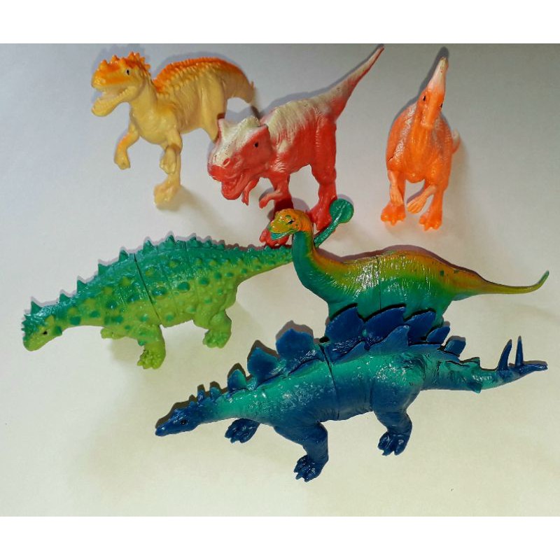 Sét 6 con khủng long mô hình bằng nhựa cứng dài 16 cm đến 18 cm