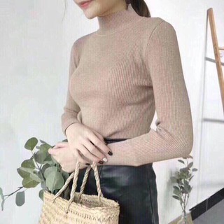 Áo len cổ 3cm cho nữ