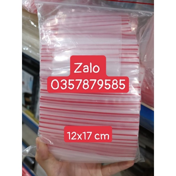 Túi zip 1 kg có khoá đỏ các size