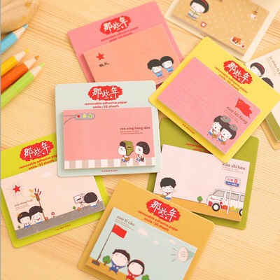 Giấy note sticky dễ thương 7,5x5cm nguồn hàng buôn sỉ nhà MIN