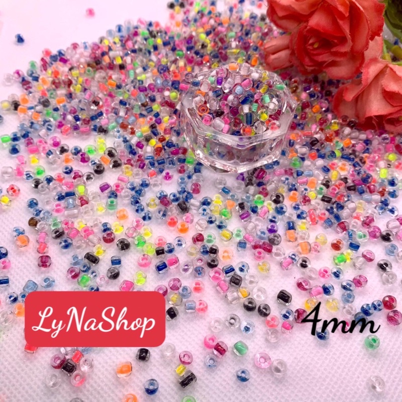 15gr hạt cườm xâu vòng thuỷ tinh