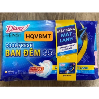 Băng vệ sinh Diana Sensi Cool Fresh Night 35cm 1 gói 3 miếng/gói