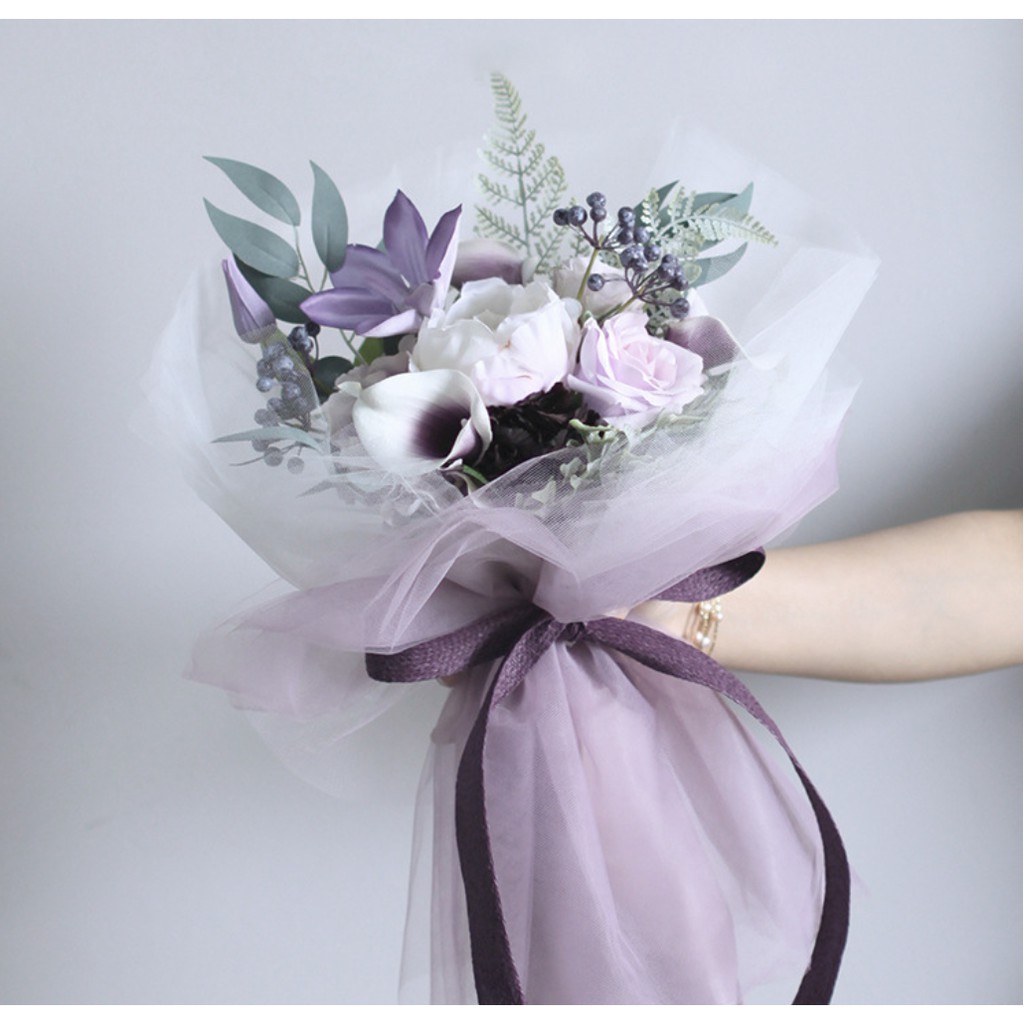 Cuộn vải lưới có dây rút dành cho gói quà bó hoa