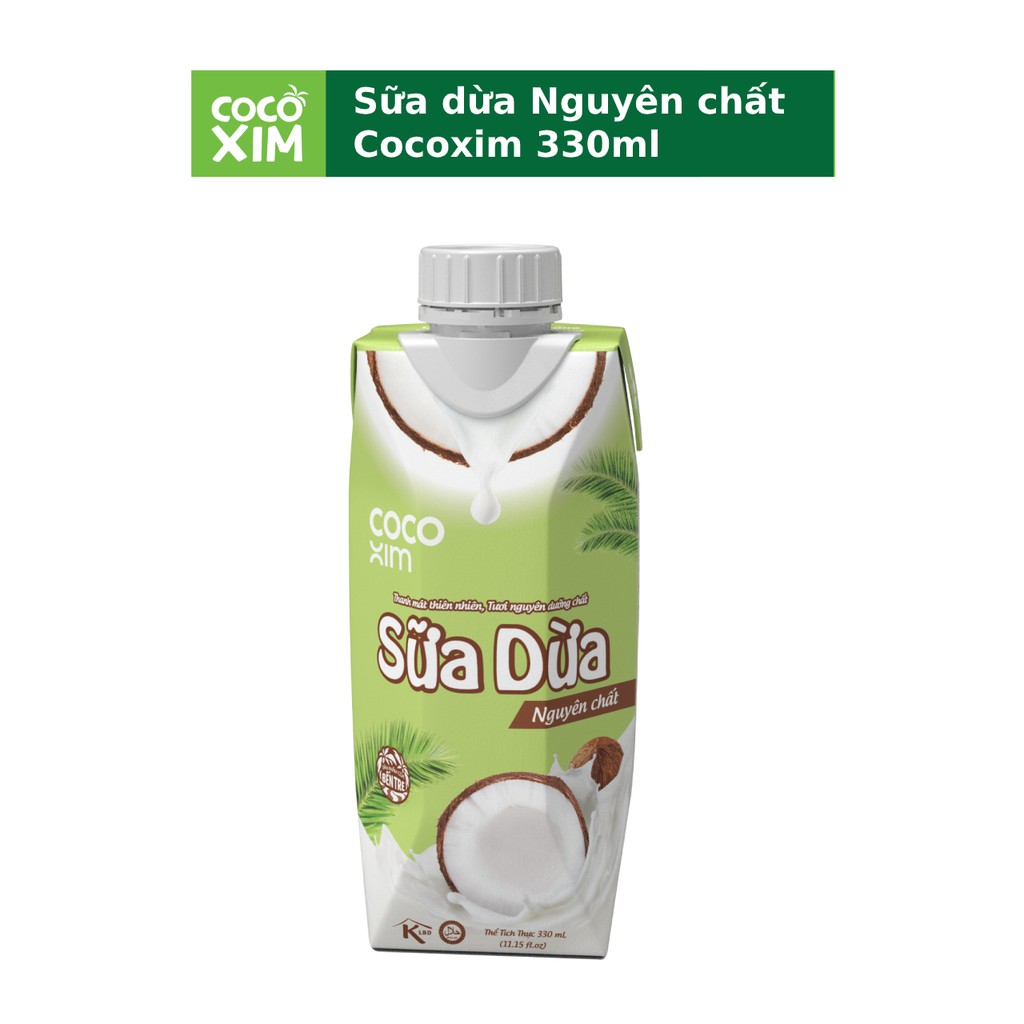01 Thùng/ 12 Hộp Sữa Dừa Nguyên Chất/ Chocolate Đen/ Matcha Cocoxim 330ml - YOOSOO MALL