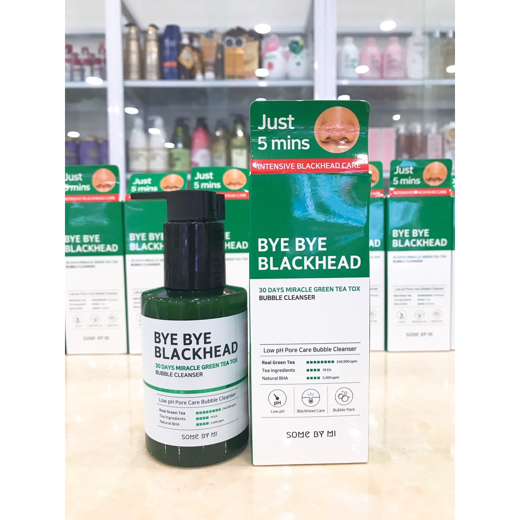 Sữa Rửa Mặt Sủi Bọt Some By Mi Giảm Mụn Đầu Đen Byebye Blackhead 30Days Hàn Quốc 120ml