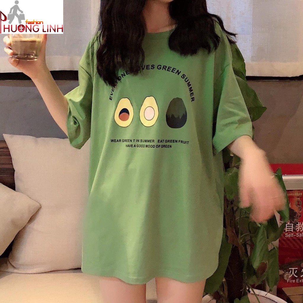 Áo thun nam nữ hình quả bơ form rộng tay lỡ - Thời Trang Phương Ling - 26072020629