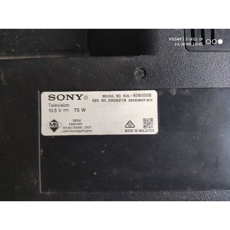 bo nguồn tivi sony 40w600B