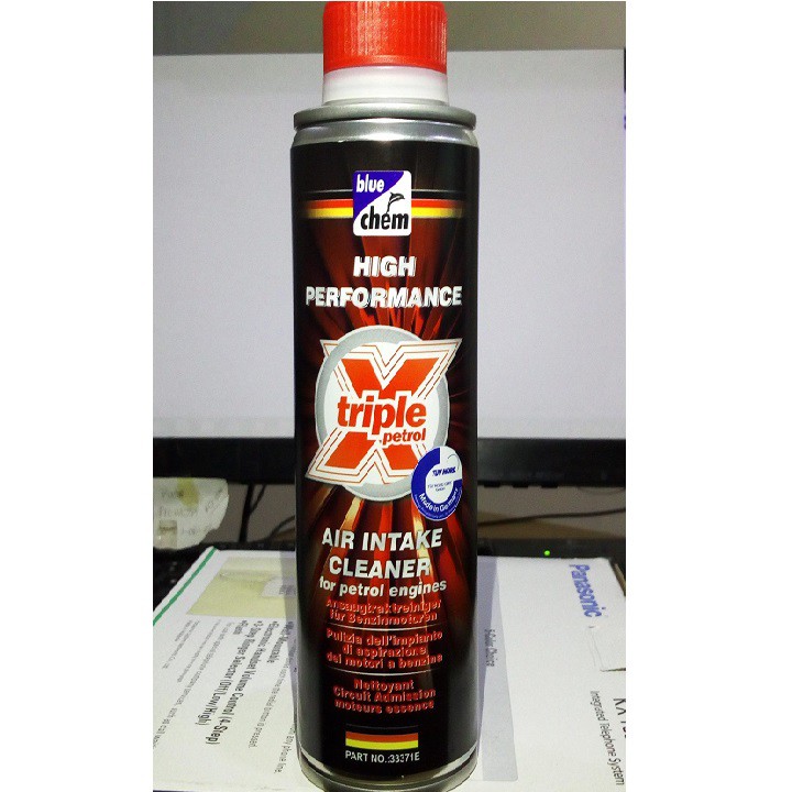 Vệ Sinh Hệ Thống Khí Nạp Đốt Xả Máy Xăng BLUECHEM Triple X For Petro 300ml