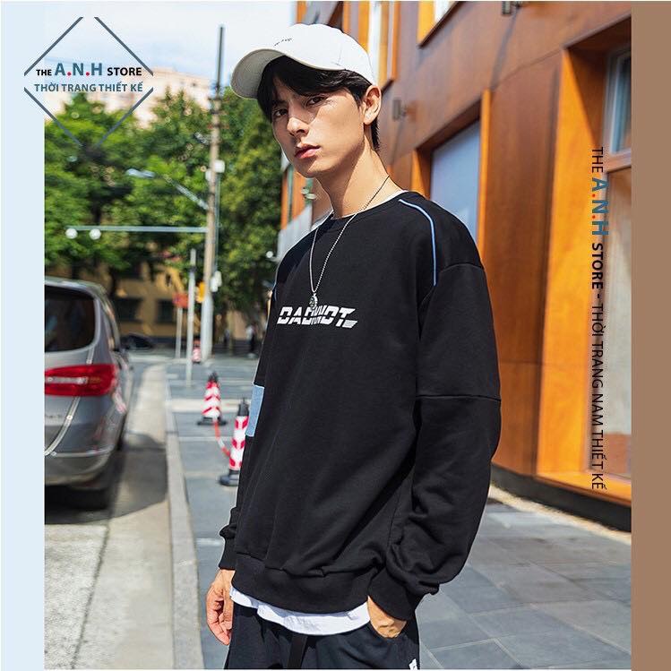 (SALE LE SIZE)Áo Sweater Nam ANHSTORE , Phong cách Hàn Quốc in hình thời trang