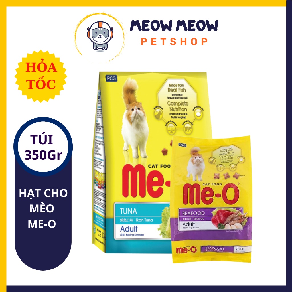 Hạt cho mèo MEO | Túi 350gr | Hạt cho mèo trưởng thành xuất sứ Thái Lan.