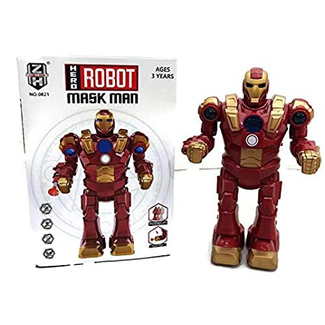 Robot người sắt IRON MAN có đèn nhạc và bắn phi tiêu