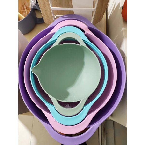 Set Bát Rổ 4 Món Nhà Bếp Đa Năng Cao Cấp RAINBOW Full Box