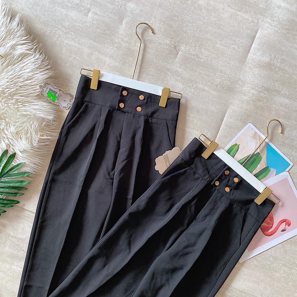 Quần baggy cúc bấm