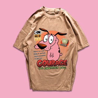 ÁO THUN NAM NỮ { CARTOON NETWORK } CHÓ COURAGE (stupid dog)