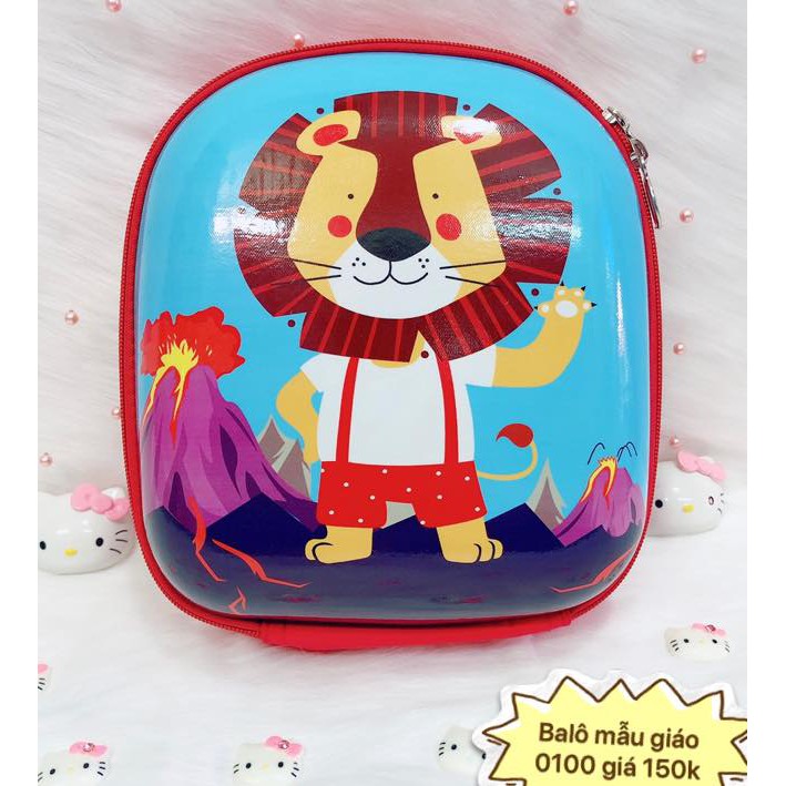 Ba lô hộp cho bé sư tử 20x23cm